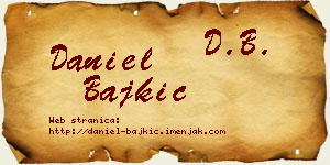 Daniel Bajkić vizit kartica
